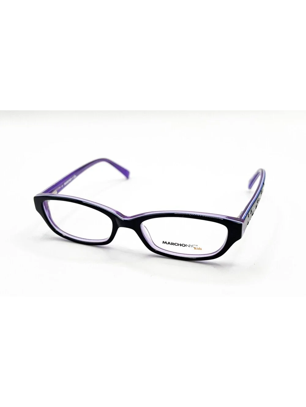 Marchon Nyc Ava 007 Black Iris Authentic Eyeglasses 45-15-125